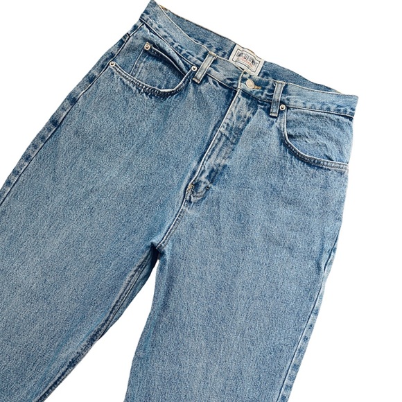 High Rise Mom Jeans , Classic Fit Vintage Mom Jeans , Classic Blue Denim Jeans - Picture 2 of 11